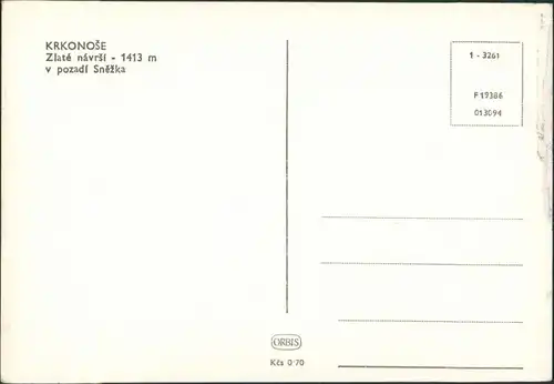 Witkowitz (Riesengebierge) Vítkovice v Krkonoších Zlaté návrší v pozadí Sněžka/Goldhöhe 1986