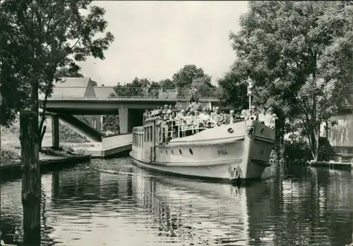 Ansichtskarte Storkow (Mark) Fahrgastschiff - Am Kanal 1977