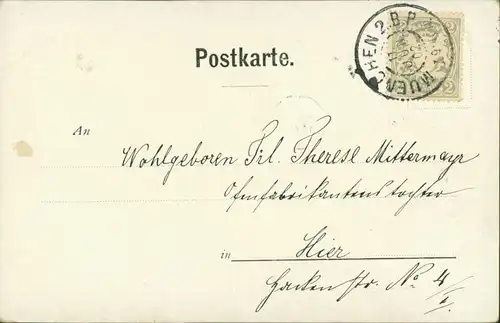 Ansichtskarte  Bayern - Eisenbahn - Heraldik 1902