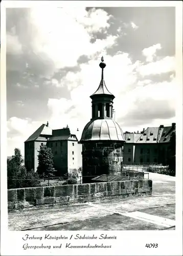 Festung Königstein: Georgenburg und Kommandantenhaus Sächsische Schweiz 1980