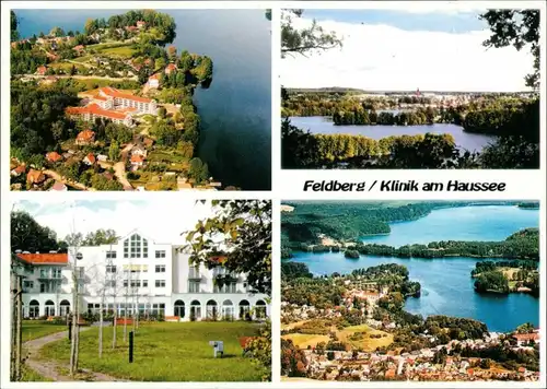 Feldberg: Mehrbildkarte, Klinik am Haussee, Feldberger Seenlandschaft 1996