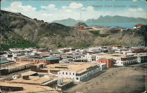 Postcard Aden عدن Steamer Point Crescent 1912 