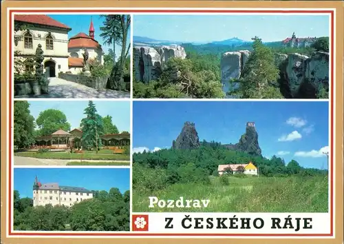 Groß Skal Hrubá Skála Valdštejn Sedmihorky, Hrubý Rohozec, Hrubá Skála, Trosky, ČESKÝ RÁJ o Semily 1988