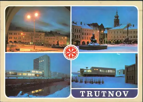 Trautenau Trutnov Okresní město při večerním osvětlení 1988
