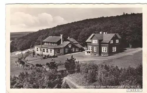 Schotten (Vogelsberg) Berggaststätten auf dem Hoherodskopf (Hessen) 1960