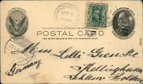 Ansichtskarte  Postkarte United States 1907