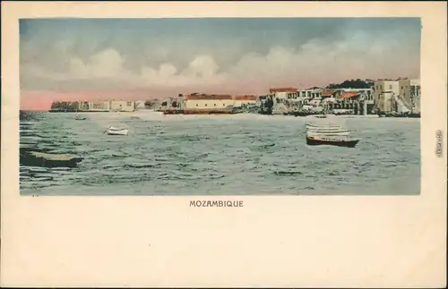 Ansichtskarte  Hafenstadt in Mozambique Mosambik 1905 