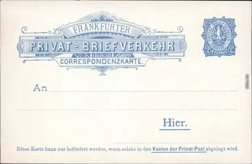 Ganzsache Frankfurt Privat-Brief-Verkehr Kaiser Wilhelm I. - 100-jährige Geburtstagsfeier 1897/1981