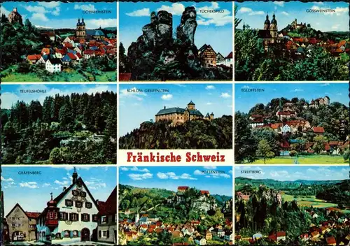 Fränkische Schweiz: Teufelshöhe, Tüchersfeld, Streitberg, Gössweinstein 1985