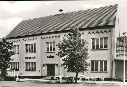 Ansichtskarte Wahrenbrück-Uebigau-Wahrenbrück Partie am Rathaus 1980