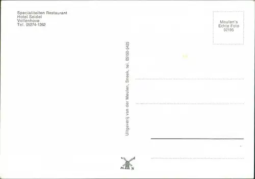 Vollenhove Specialiteiten Restaurant Hotel Seidel Auto Parkplatz 1968