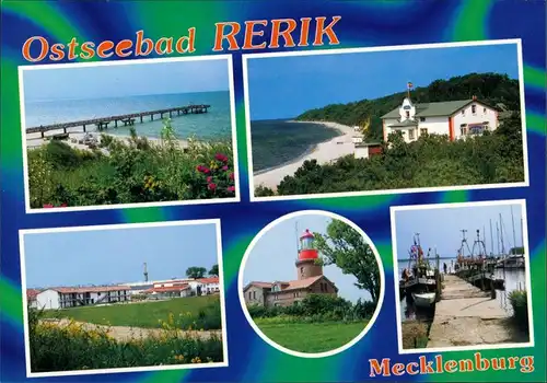 Ansichtskarte Rerik Fischerboote, Leuchtturm, Gebäude 2000