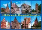 Ansichtskarte Rostock Grüße aus der Hansestadt: Häuser, Straßen, Tore 2005