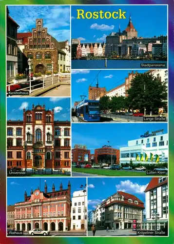 Rostock Lang Straße mit Lütten Klein Warnow Park, Kröpeliner Straße 1995