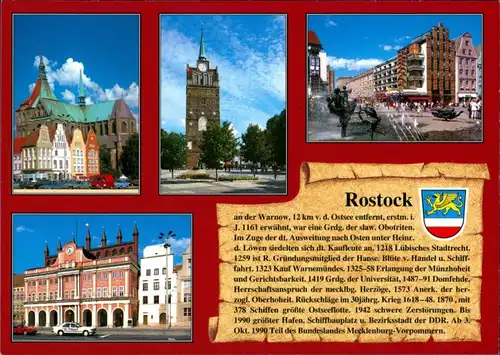 Rostock St. Marien, Kröpeliner Tor, Universitätsplatz, Rathaus 2001