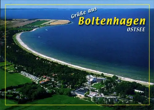 Ansichtskarte Boltenhagen Luftbild Hotelanlagen und Strand 1990
