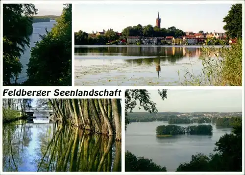 Feldberg-Feldberger Seenlandschaft Ansichten, See, Ortspartie, AK gelaufen 2005