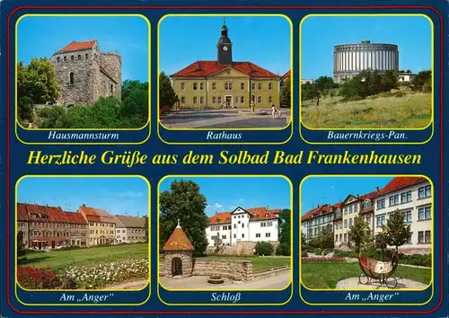 Bad Frankenhausen 6 Ansichten ua. Hausmannsturm, Rathaus, Anger, Schloss 1996