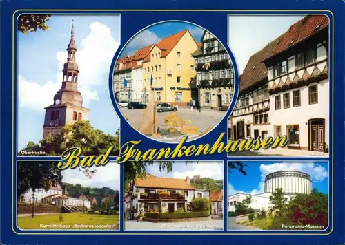Bad Frankenhausen Ansichten ua. Volksbank Anger, Oberkirche, Kurmittelhaus 1997