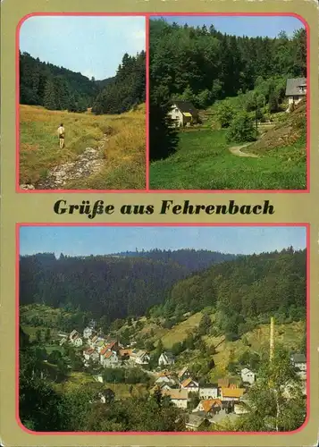 Ansichtskarte Fehrenbach Eselsgrund, Übersicht 1986/1989