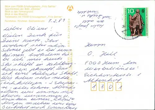 Fehrenbach 5 farbige Winteransichten, FDGB-Erholungsheim, Sportlerheim uvm. 1989