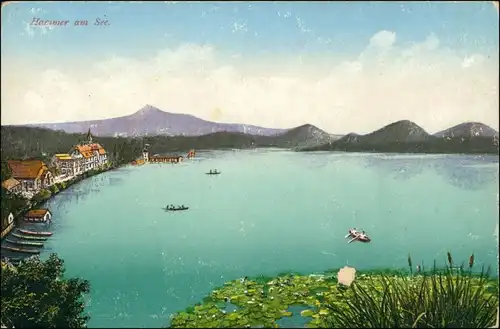Postcard Hammer am See (Hamr na Jezeře) Blick auf Stadt und See 1911