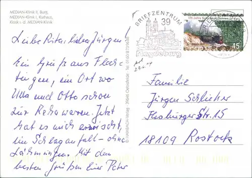 Flechtingen-Börde-Hakel Stadtteilansichten, Median-Klinik, Burg Kiosk 2001