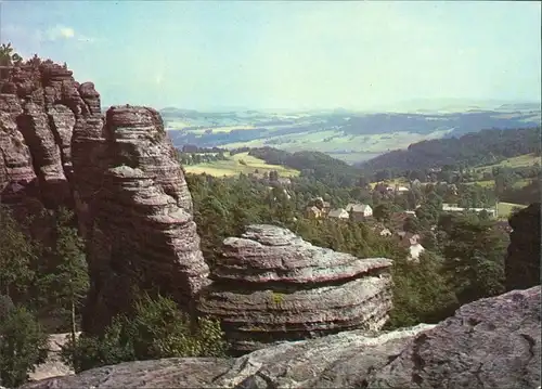 Postcard Tissa (Tyssa) Tisá Tiské stěny/Blick von Tyssaer Wände 1979