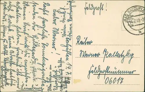 Bad Salzuflen Park, Badehäuser, Gradierwerk, Feldpoststempel an FP-Nr. 06017 1940