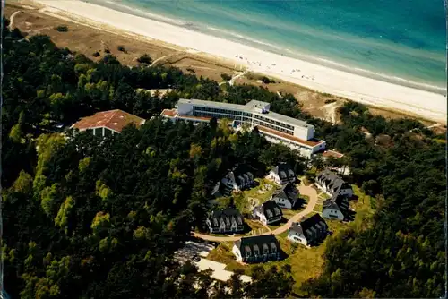 Ansichtskarte Fischland Luftaufnahme Ostsee mit Strand, Gebäude 1999
