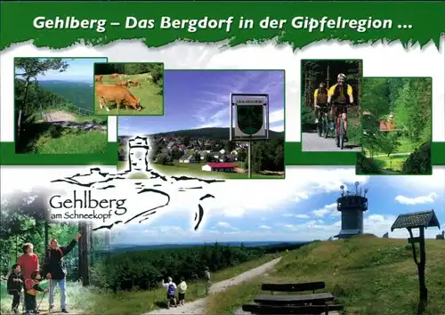 Ansichtskarte Gehlberg Mehrbildkarte des Bergdorfes in der Gipfelregion 1999