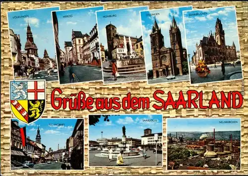 Ansichtskarte Saarland: Volklingen, Merzig, Homburg, Dillingen, Sabrücken 1978