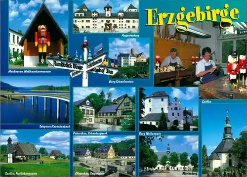 .Sachsen Mehrbild-AK ua. mit Neuhausen, Scharfenstein, Augustusburg uvm. 2005