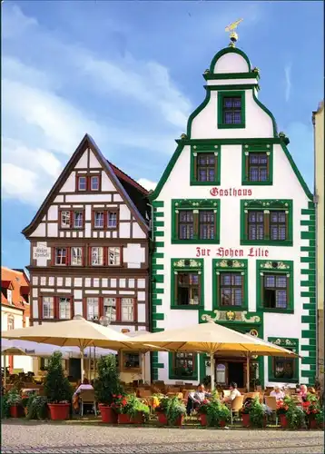 Ansichtskarte Erfurt Gasthaus „Zur Hohen Lilie“ und Grüne Apotheke 2002