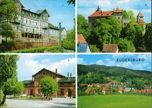 Elgersburg Eisenbahn-Erholungsheim, Schloss, Bahnhof, Panorama-Ansicht 1974/1976