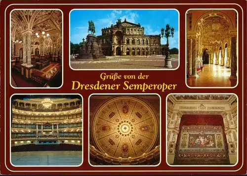 Ansichtskarte Dresden Grusskarte mit 6 Ansichten, Fotos 2