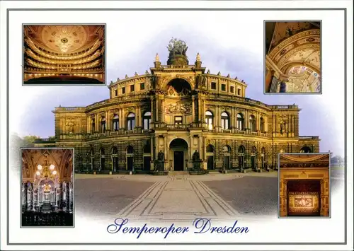 Innere Altstadt-Dresden ungelaufene Mehrbildkarte mit 5 Ansichten 2000