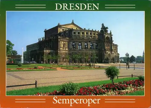Ansichtskarte Innere Altstadt-Dresden Semperoper 1995