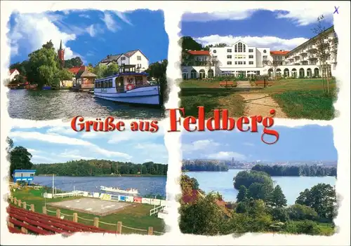 Feldberg-Feldberger Seenlandschaft Mehrbildkarte mit 4 farbigen Fotos / Ansichten 2008