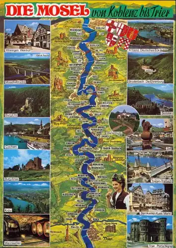 Ansichtskarte  Die Mosel - Städte entlang der Mosel 1991