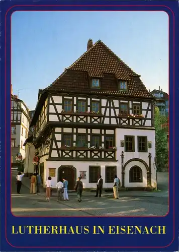 Ansichtskarte Eisenach Personen, Besucher am Lutherhaus 2000