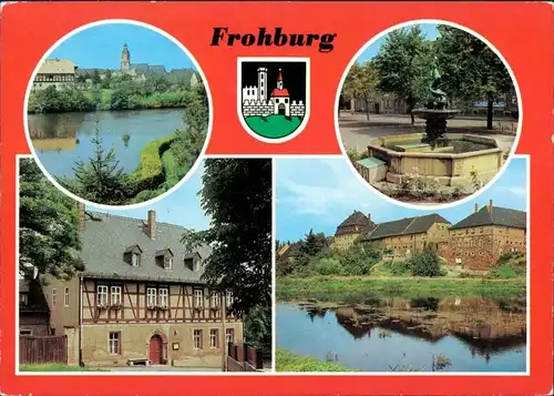 Eschefeld-Frohburg Schloßteich, Markt, Am Kirchplatz, Hahnteich c1986