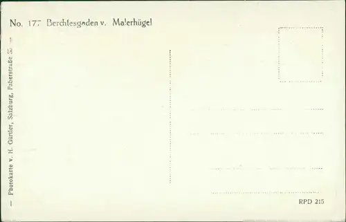 Berchtesgaden Panorama-Ansicht vom Malerhügel, Alpen Berge 1932