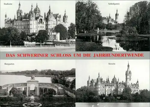 Schwerin Das Schloß um die Jahrhundertwende: Schlossgarten, Burggarten 1995