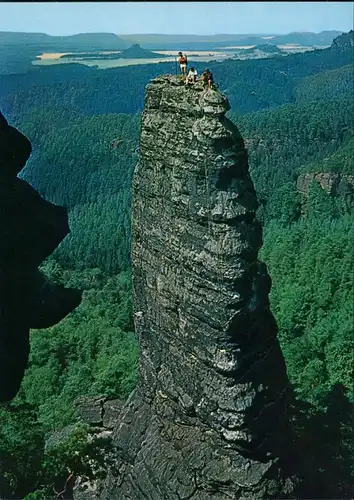 Postcard Herrnskretschen Hřensko Pravčický kužel/Prebischkegel 1979