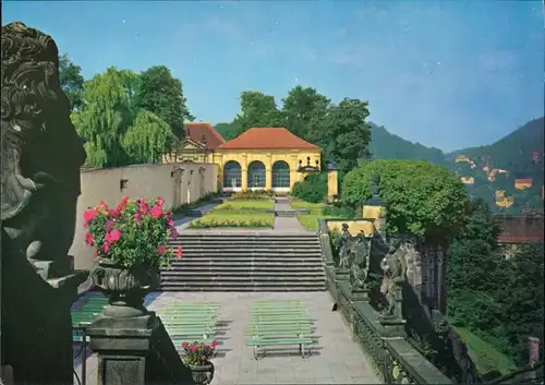 Postcard Tetschen-Bodenbach Decín Růžová zahrada/Rosengarten 1979