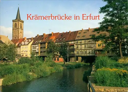 Erfurt Häuser Partie an der Krämerbrücke, Brücke, Bridge 2000