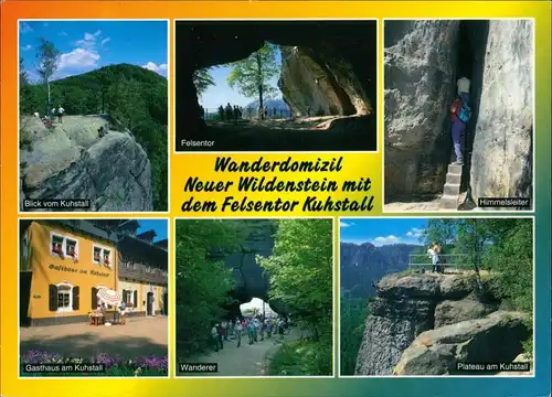 Wanderziel Neuer Wildenstein, Felsentor Kuhstall, Elbsandsteingebirge 1995