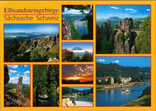 .Sachsen Sächsische Schweiz - Elbsandsteingebirge Mehrbild-AK ungelaufen 1995