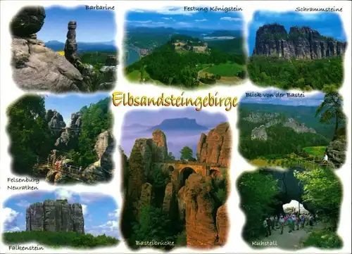 .Sachsen SCHÖNES ELBSANDSTEINGEBIRGE, Schrammsteine, Bastei uvm. 1995